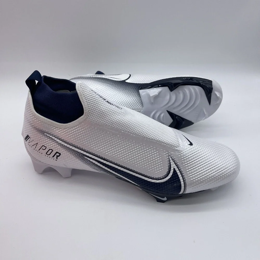 Nike Vapor Edge Pro 360 Mens Size 14 Football Cleats AO8277-106 White/Navy Shoes